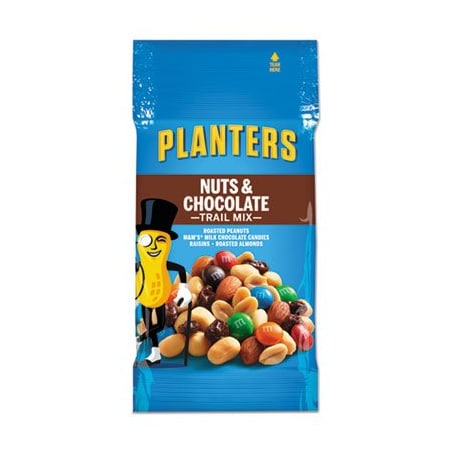 Kraft Foods Planters, TRAIL MIX, NUT AND CHOCOLATE, 2 OZ BAG, 72/CARTON, PK72 00027